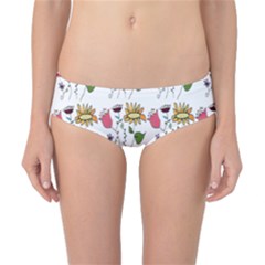 Handmade Pattern With Crazy Flowers Classic Bikini Bottoms