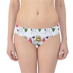 Handmade Pattern With Crazy Flowers Hipster Bikini Bottoms