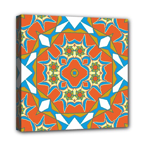 Digital Computer Graphic Geometric Kaleidoscope Mini Canvas 8  X 8  by Simbadda