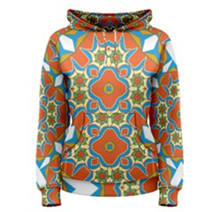 Digital Computer Graphic Geometric Kaleidoscope Women s Pullover Hoodie