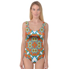 Digital Computer Graphic Geometric Kaleidoscope Princess Tank Leotard 