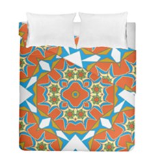 Digital Computer Graphic Geometric Kaleidoscope Duvet Cover Double Side (Full/ Double Size)