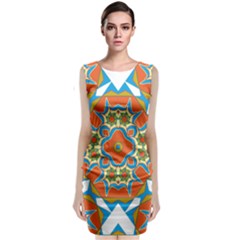 Digital Computer Graphic Geometric Kaleidoscope Classic Sleeveless Midi Dress