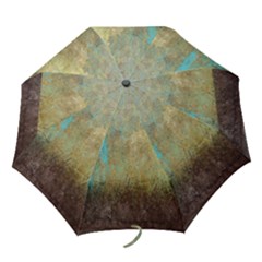 Aqua Textured Abstract Folding Umbrellas