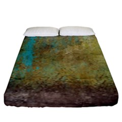 Aqua Textured Abstract Fitted Sheet (king Size) by digitaldivadesigns