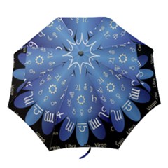 Astrology Birth Signs Chart Folding Umbrellas by Amaryn4rt