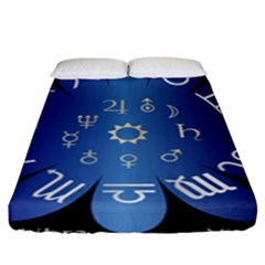 Astrology Birth Signs Chart Fitted Sheet (king Size) by Amaryn4rt