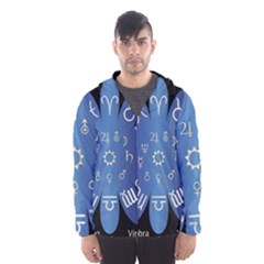 Astrology Birth Signs Chart Hooded Wind Breaker (men)