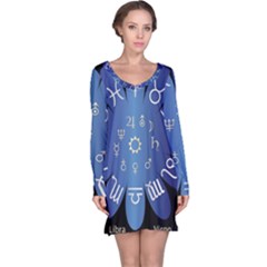 Astrology Birth Signs Chart Long Sleeve Nightdress