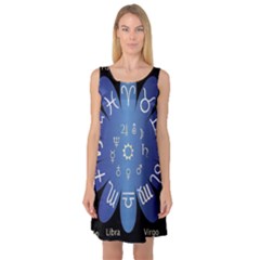 Astrology Birth Signs Chart Sleeveless Satin Nightdress by Amaryn4rt