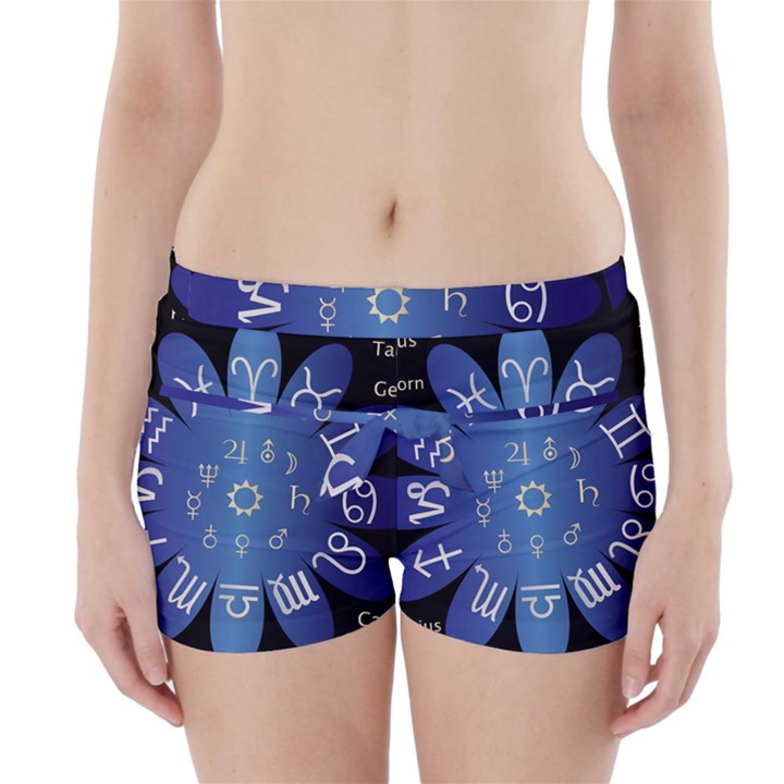 Astrology Birth Signs Chart Boyleg Bikini Wrap Bottoms