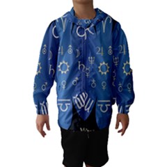 Astrology Birth Signs Chart Hooded Wind Breaker (kids)