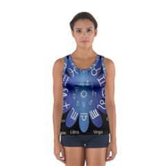 Astrology Birth Signs Chart Women s Sport Tank Top  by Amaryn4rt