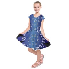 Astrology Birth Signs Chart Kids  Short Sleeve Dress