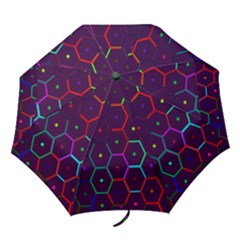 Color Bee Hive Pattern Folding Umbrellas by Amaryn4rt