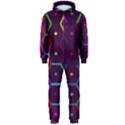 Color Bee Hive Pattern Hooded Jumpsuit (Men)  View1