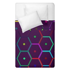 Color Bee Hive Pattern Duvet Cover Double Side (single Size) by Amaryn4rt