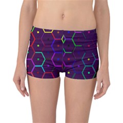 Color Bee Hive Pattern Reversible Bikini Bottoms