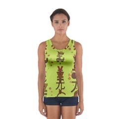 Set Of Monetary Symbols Women s Sport Tank Top 