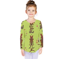 Set Of Monetary Symbols Kids  Long Sleeve Tee