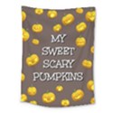 Scary Sweet Funny Cute Pumpkins Hallowen Ecard Medium Tapestry View1