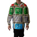 Set Of The Twelve Signs Of The Zodiac Astrology Birth Symbols Hooded Wind Breaker (Kids) View1