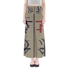 Xia Script On Gray Background Maxi Skirts by Amaryn4rt