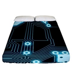 A Completely Seamless Background Design Circuitry Fitted Sheet (california King Size) by Amaryn4rt