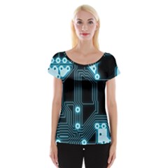 A Completely Seamless Background Design Circuitry Women s Cap Sleeve Top by Amaryn4rt