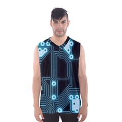 A Completely Seamless Background Design Circuitry Men s Basketball Tank Top by Amaryn4rt