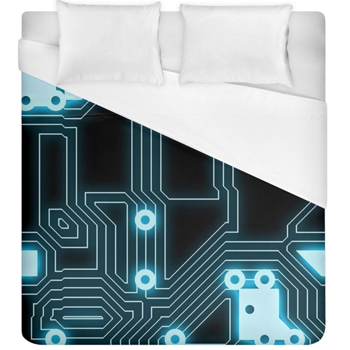 A Completely Seamless Background Design Circuitry Duvet Cover (King Size)