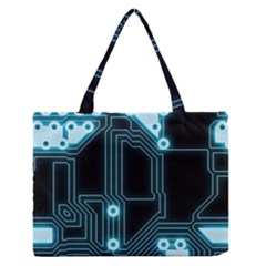 A Completely Seamless Background Design Circuitry Medium Zipper Tote Bag by Amaryn4rt