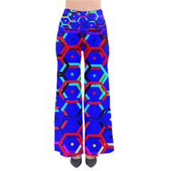 Blue Bee Hive Pattern Pants