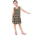 Black And Gold Buttons And Bars Depicting The Signs Of The Astrology Symbols Kids  Sleeveless Dress View1