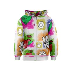 A Set Of Watercolour Icons Kids  Zipper Hoodie by Amaryn4rt