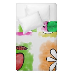 A Set Of Watercolour Icons Duvet Cover Double Side (single Size)