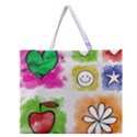 A Set Of Watercolour Icons Zipper Large Tote Bag View1