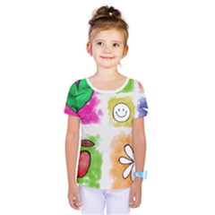 A Set Of Watercolour Icons Kids  One Piece Tee