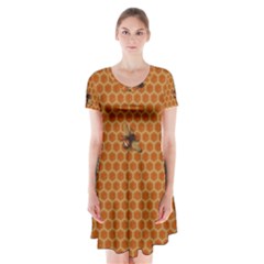 The Lonely Bee Short Sleeve V-neck Flare Dress