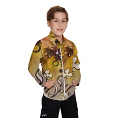 Symbols On Gradient Background Embossed Wind Breaker (kids)