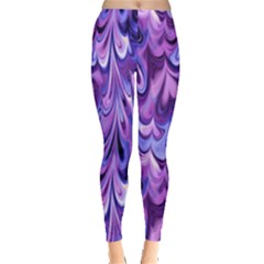 Purple Marble  Leggings  by KirstenStar