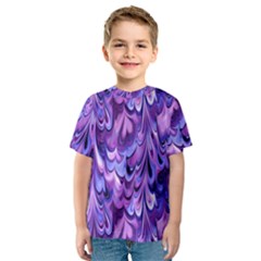 Purple Marble  Kids  Sport Mesh Tee