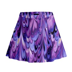 Purple Marble  Mini Flare Skirt by KirstenStar