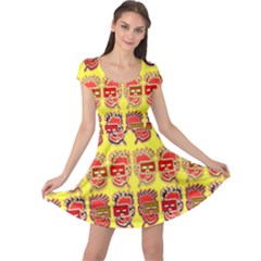 Funny Faces Cap Sleeve Dresses by Amaryn4rt