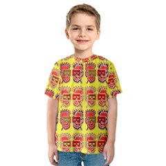 Funny Faces Kids  Sport Mesh Tee