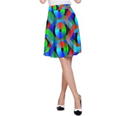 Bee Hive Color Disks A-line Skirt