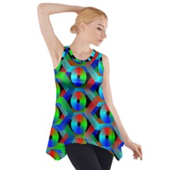 Bee Hive Color Disks Side Drop Tank Tunic by Amaryn4rt