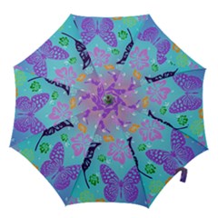 Butterfly Vector Background Hook Handle Umbrellas (medium)