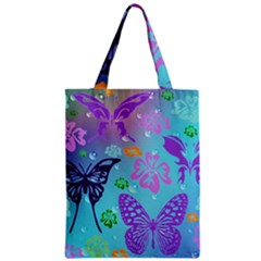 Butterfly Vector Background Zipper Classic Tote Bag by Amaryn4rt