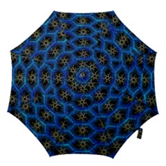 Blue Bee Hive Pattern Hook Handle Umbrellas (large) by Amaryn4rt